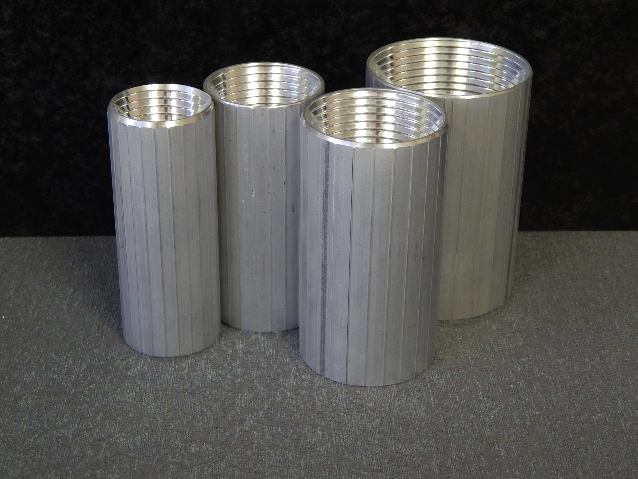 Universal Reverse Thread Ribbed OD - Aluminum Couplers - Cabletec ...